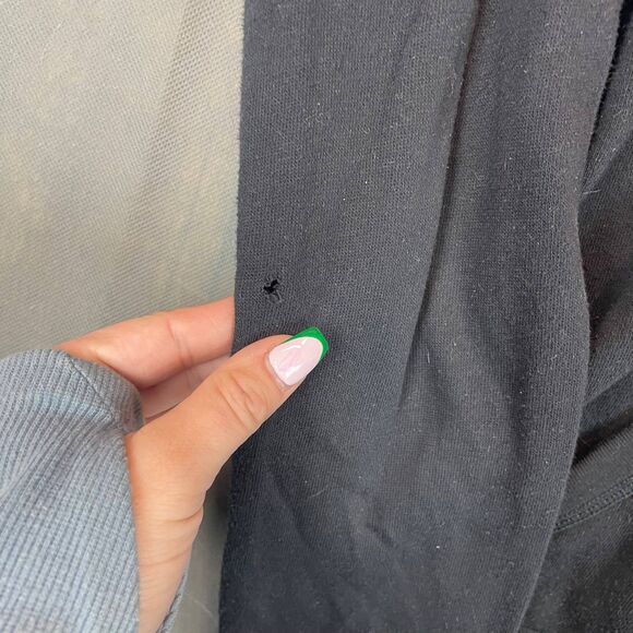 Aeropostale Zip Hoodie Women Small Black NY Logo Casual Warm Sweatshirt Y2K - Picture 3 of 8